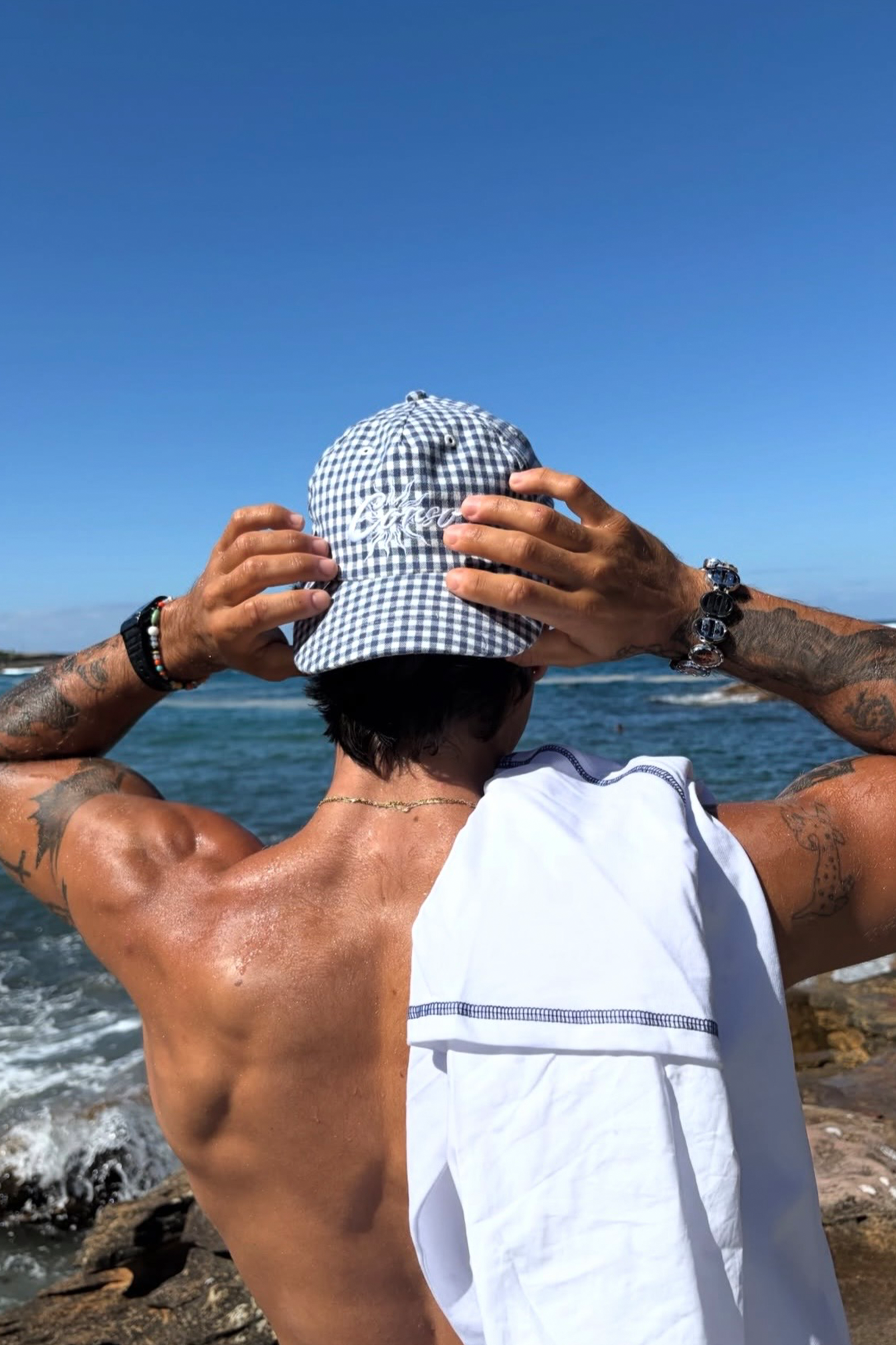 Gingham 5-Panel Hat - CORSO 98055
