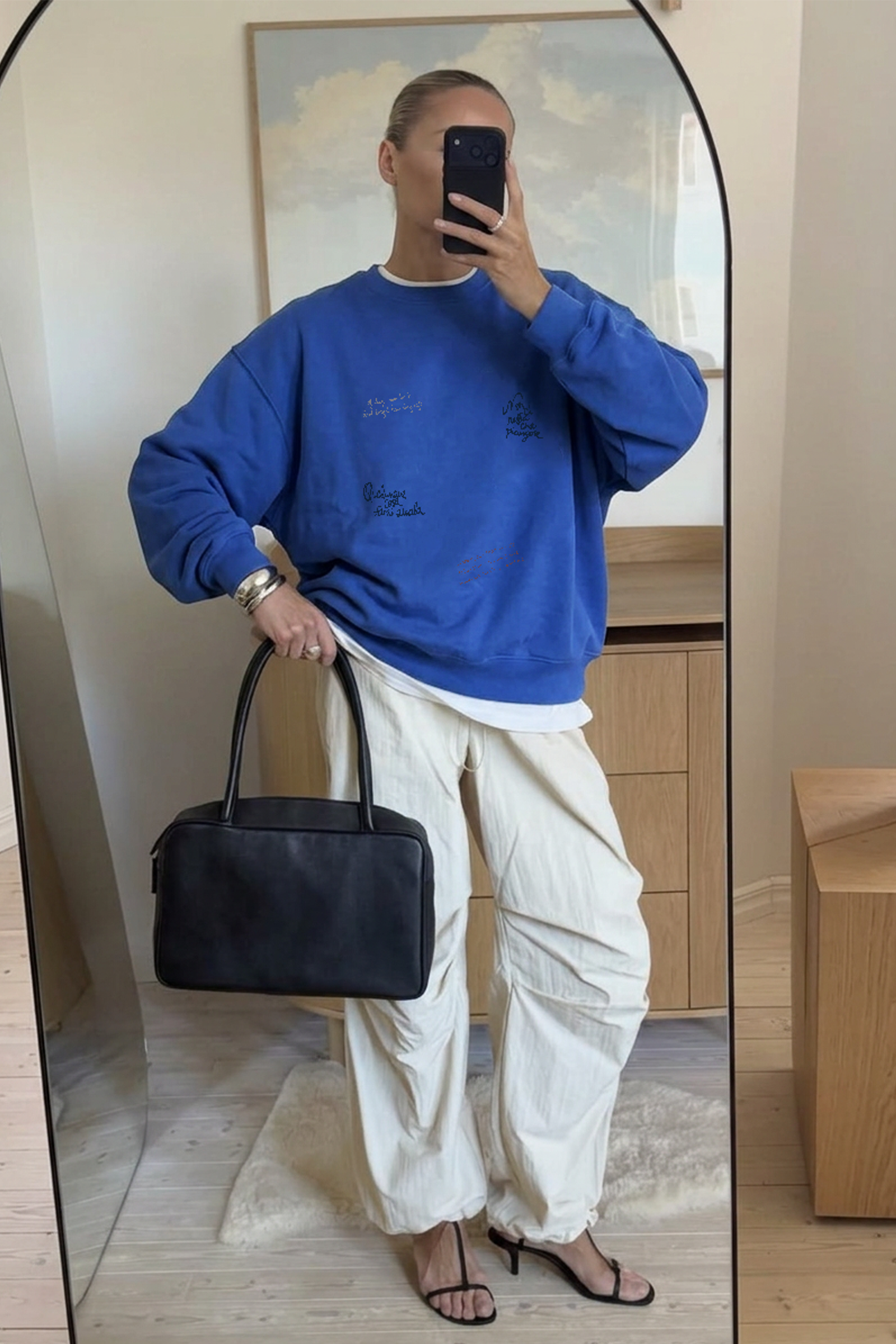 Oversized Blue Sweatshirt - CORSO 98055