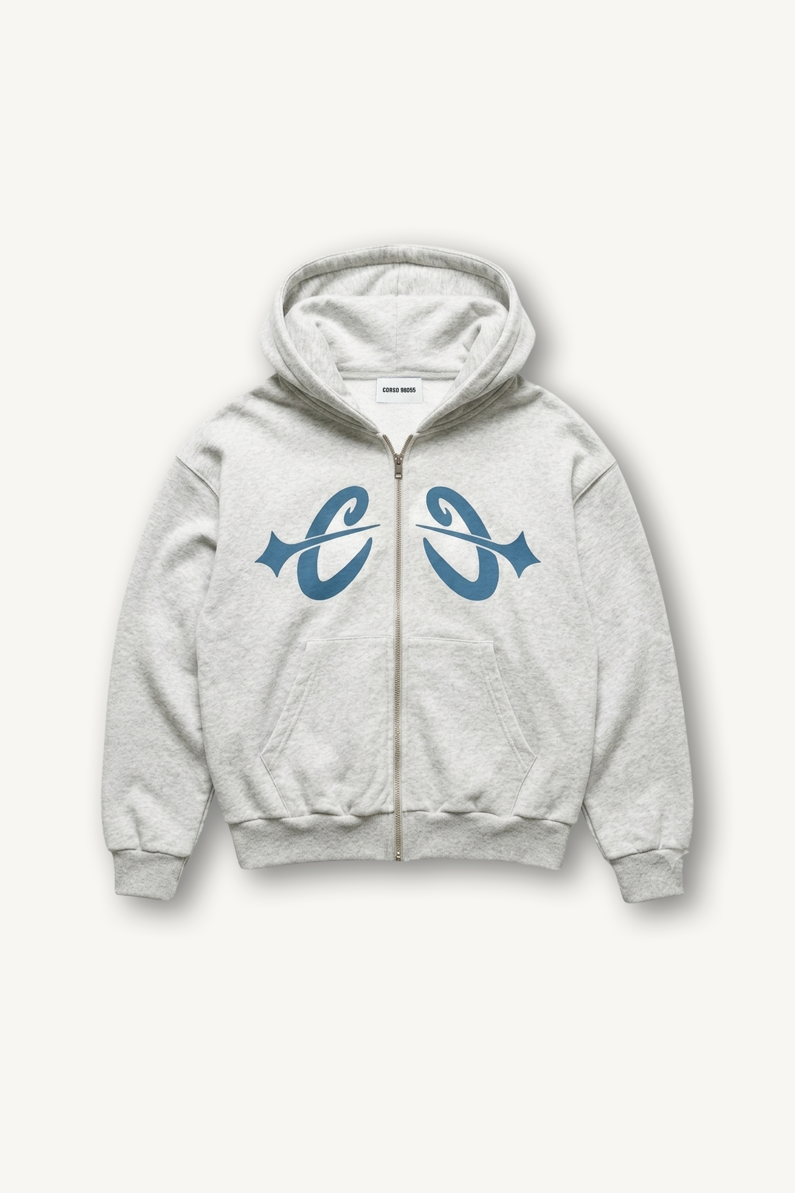Oversized Grey Star Hoodie