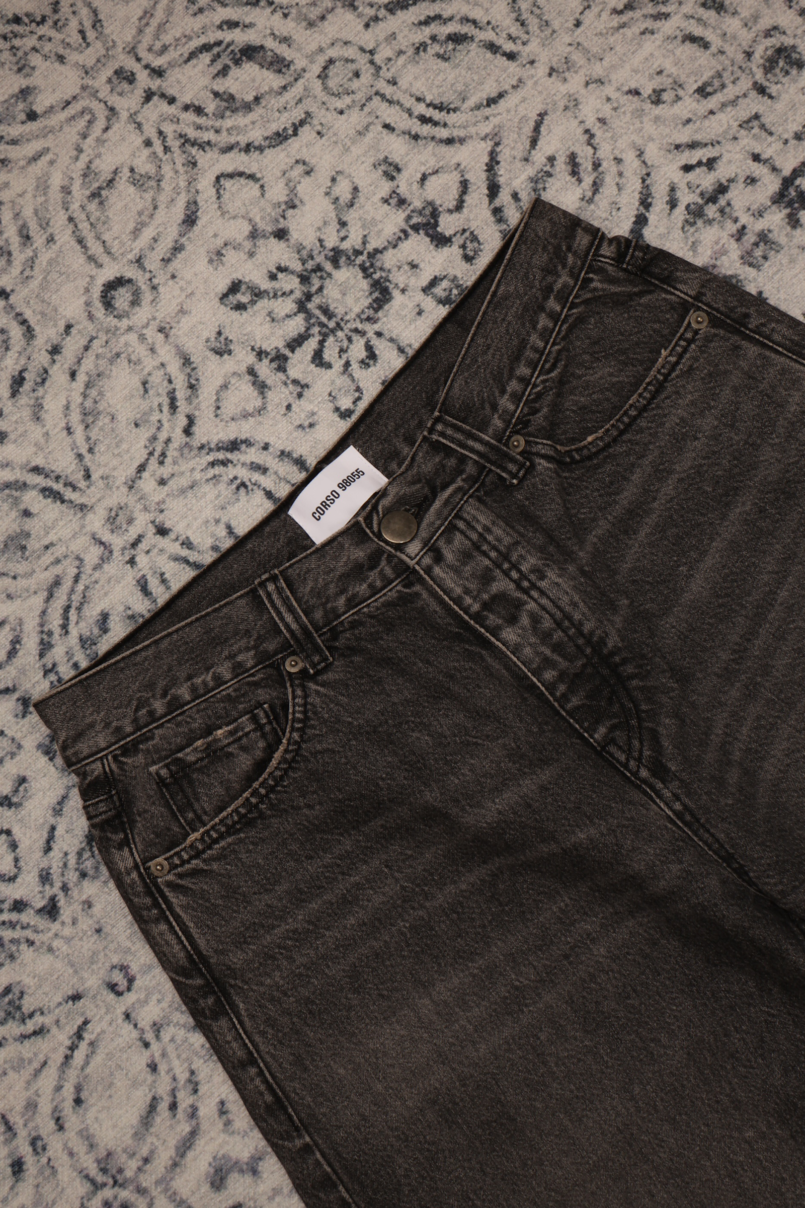 Black Wash Denim Jeans - CORSO 98055