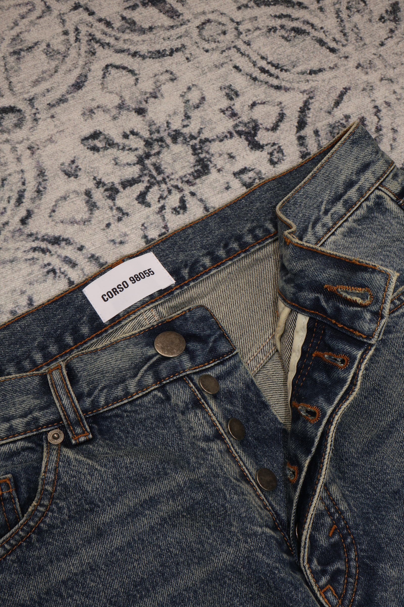 Blue Washed Denim Jeans