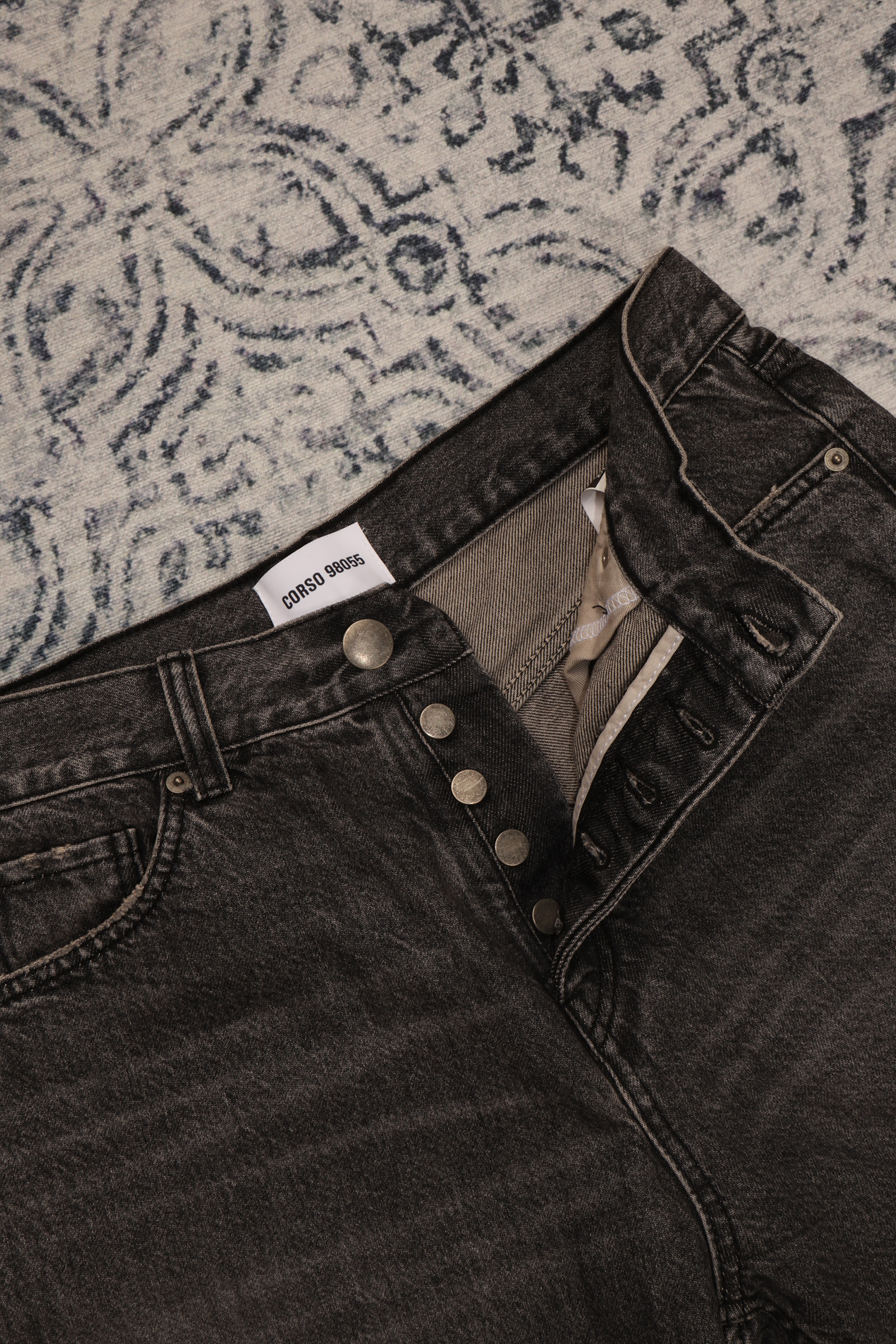Black Wash Denim Jeans - CORSO 98055