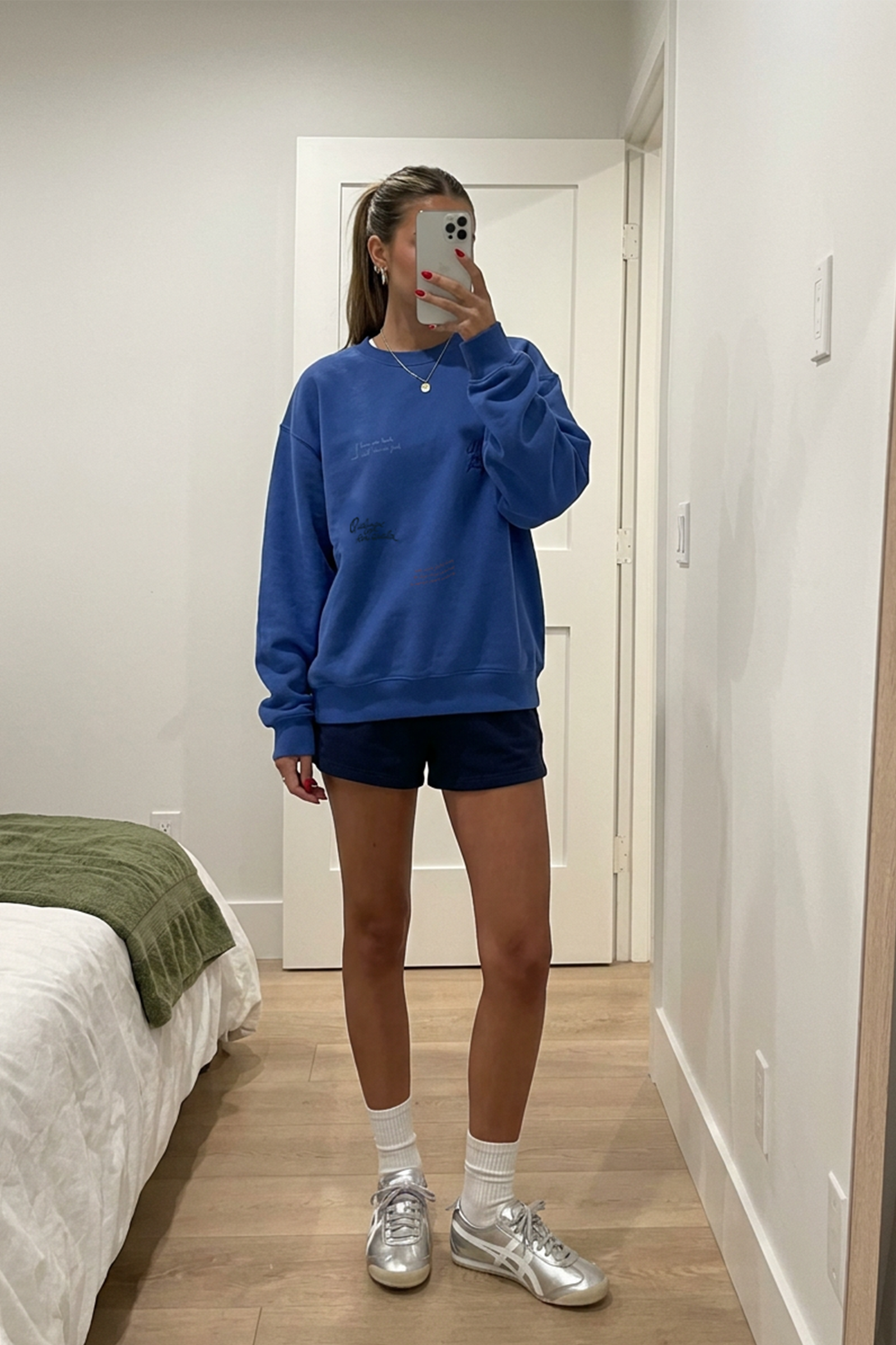 Oversized Blue Sweatshirt - CORSO 98055