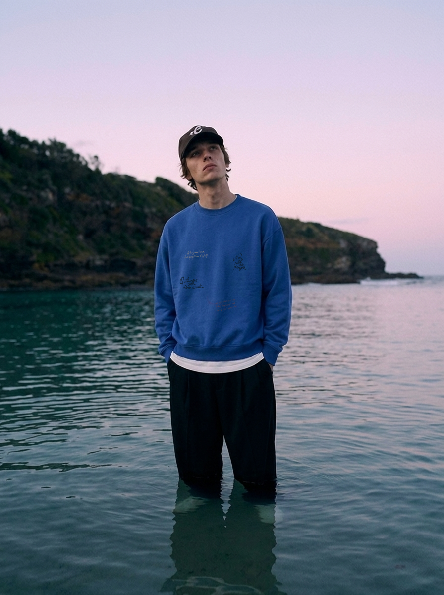 Oversized Blue Sweatshirt - CORSO 98055