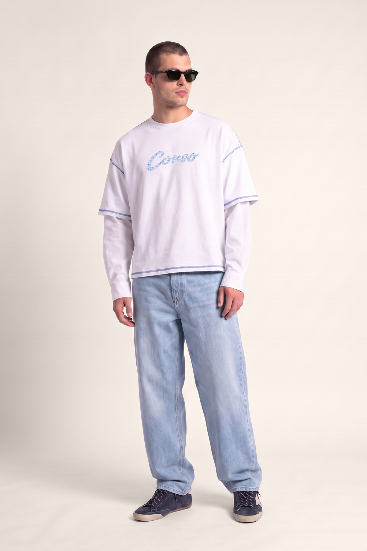 Oversized Layered Box T-Shirt - CORSO 98055